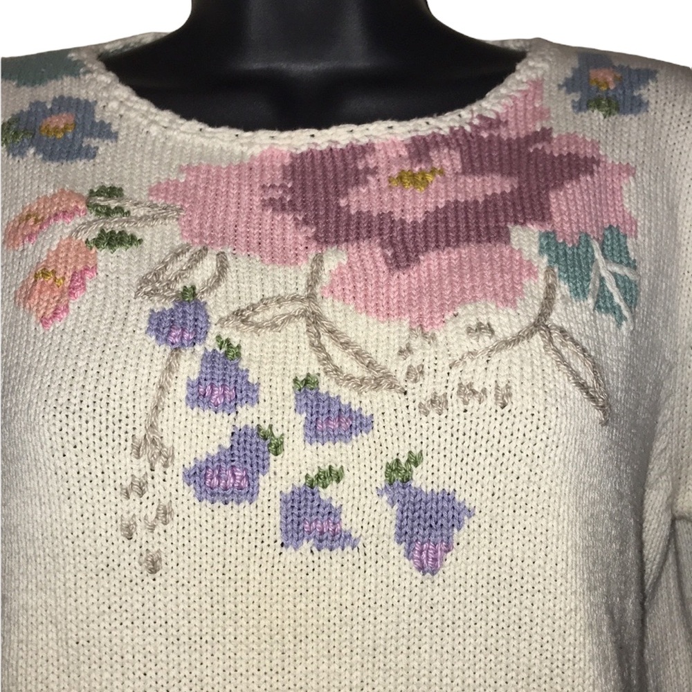 Vintage 80s SUSAN BRISTOL Components Embroidered Sweater~M